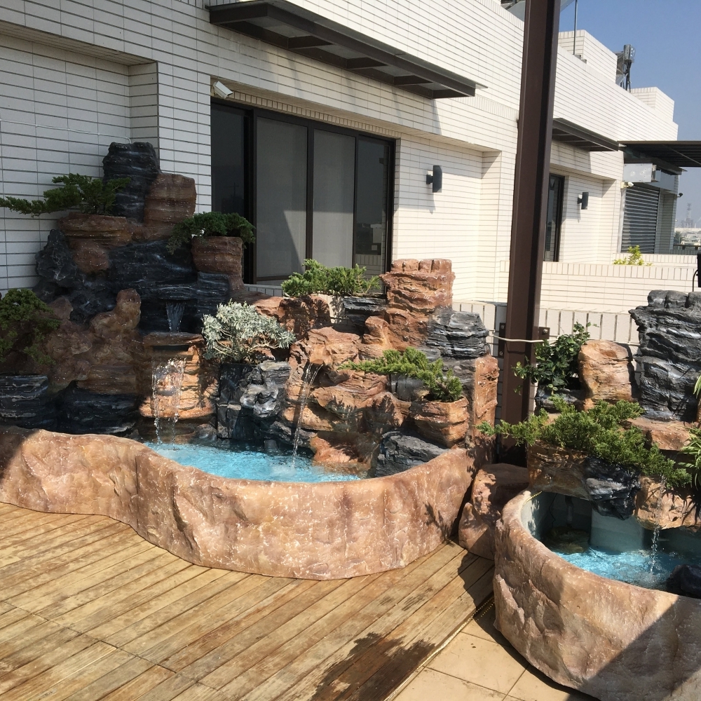 A210120｜FRP仿石流水造景