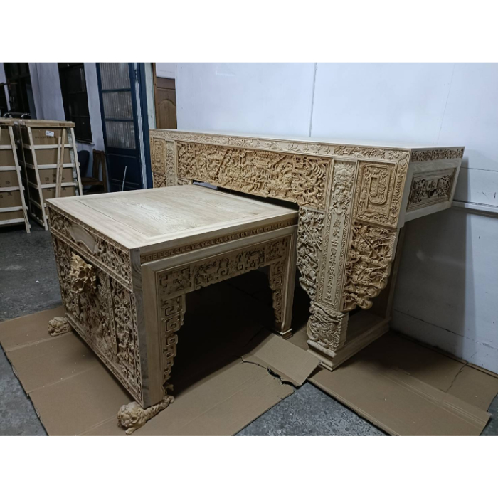 七尺六 檜木廟桌 精緻手工雕刻