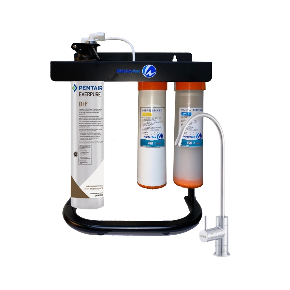 愛惠浦 BH2櫥下型淨水器 搭載 水力士雙道過濾淨水系統+腳架『送』漏斷器(含標準安裝)