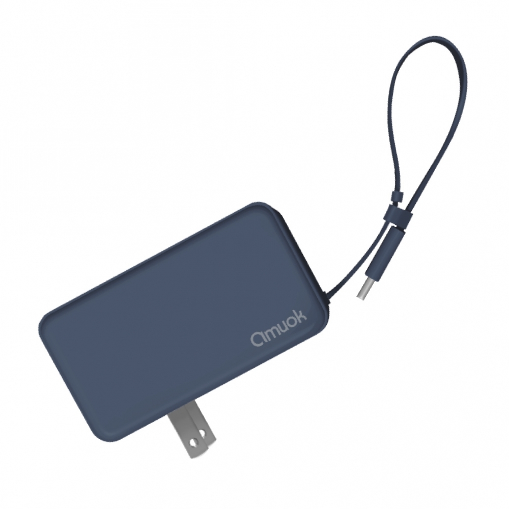 AMUOK 5000mAh 22.5W Type-C 插頭二合一 行動電源