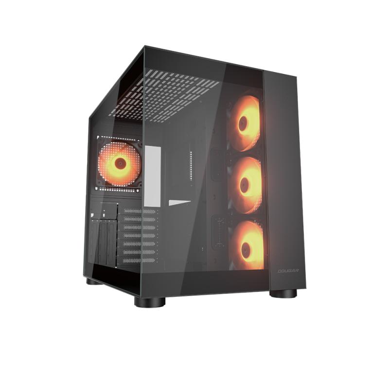 COUGAR 美洲獅 FV150 RGB 海景房中塔機殼 黑
