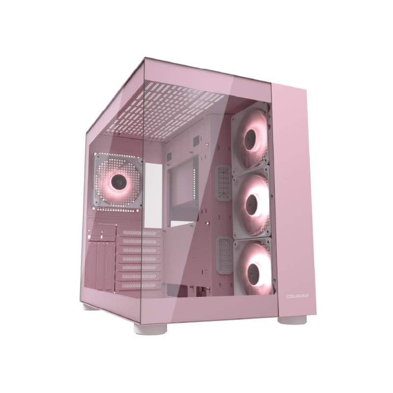 COUGAR 美洲獅 FV150 RGB 海景房中塔機殼 粉