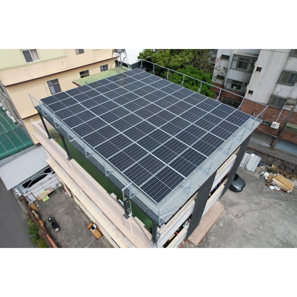 台中市_大雅吳宅 18.5kWp <BR/>架高型太陽能板安裝