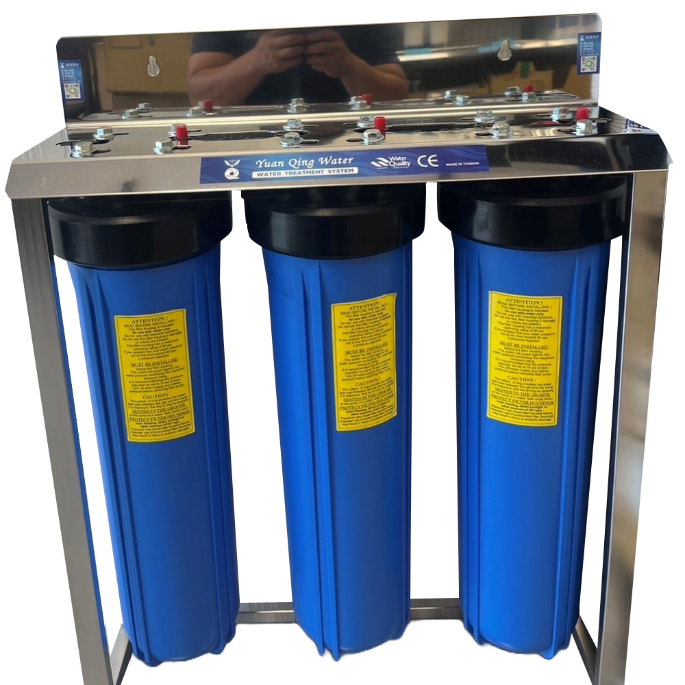 20吋白鐵腳架三道大胖/水塔過濾器/全戶過濾器 含濾心、進水板手
