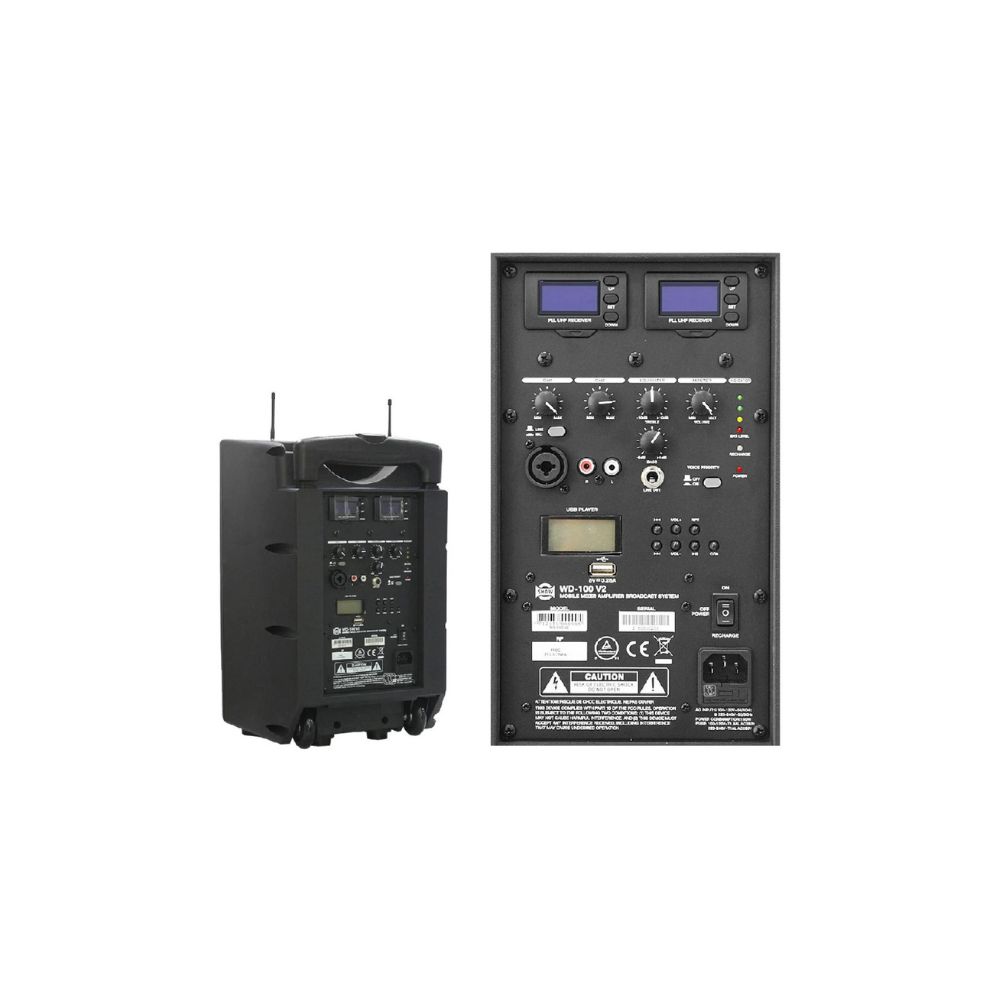 WD-100V2雙頻道無線擴音機