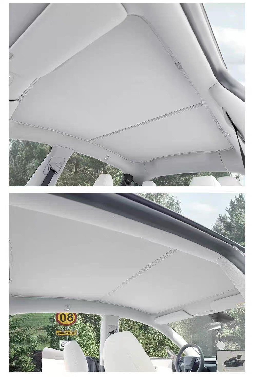 Model Y 卡扣天窗遮陽簾