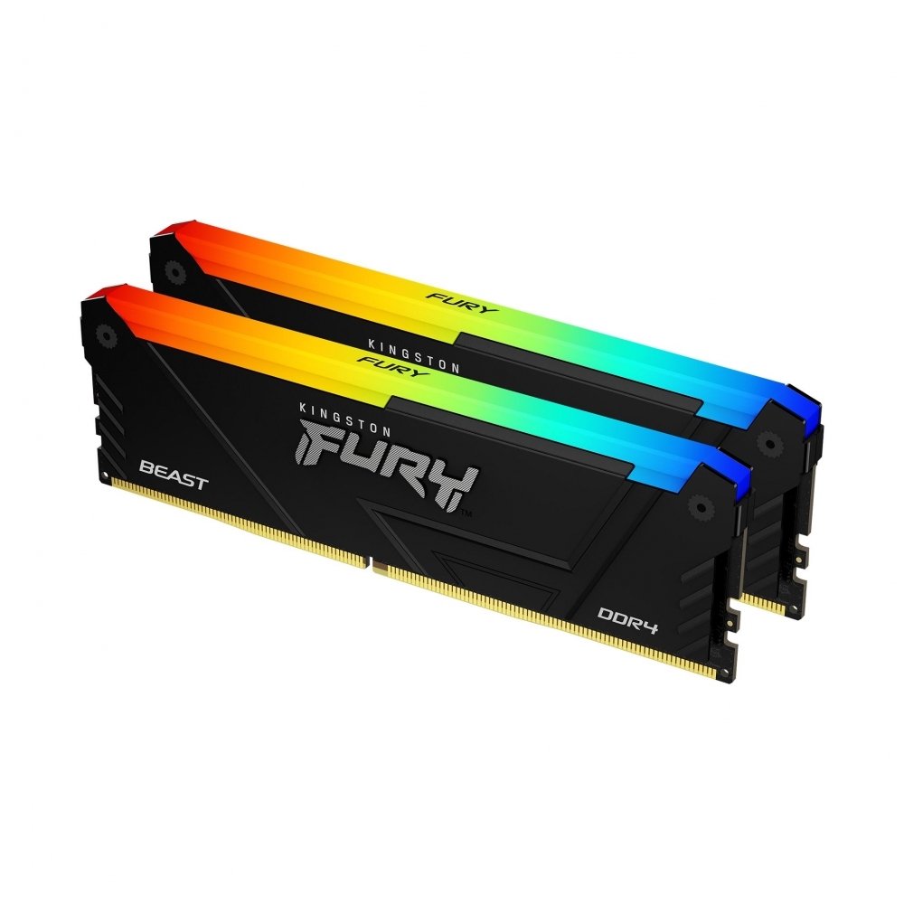 金士頓 16GB(雙通8GB*2) DDR4-3200 FURY Beast RGB(獸獵)